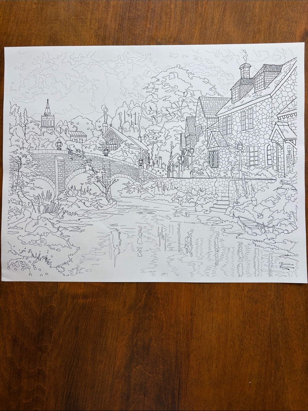 Thomas Kinkade Cottage Scenes Coloring Kit — from the Bradford Exchange - Picture 7 of 7